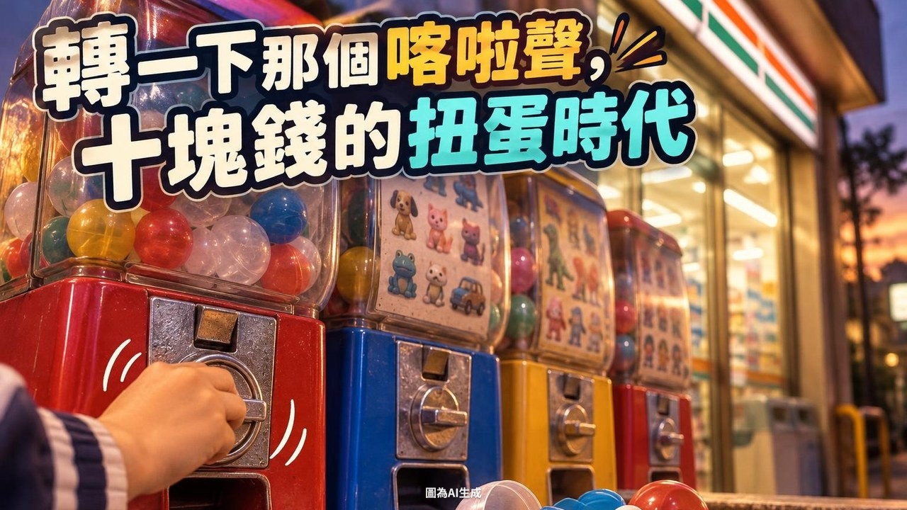 轉一下那個喀啦聲,十塊錢的扭蛋時代