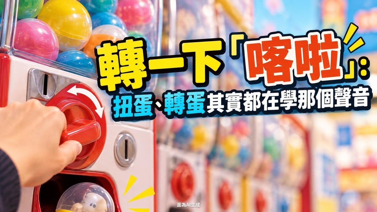 轉一下「喀啦」：扭蛋、轉蛋其實都在學那個聲音