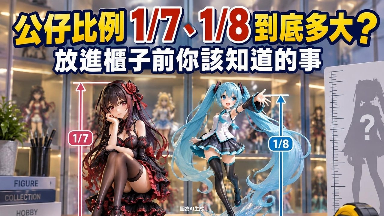 公仔比例 1/7、1/8 到底多大?放進櫃子前你該知道的事