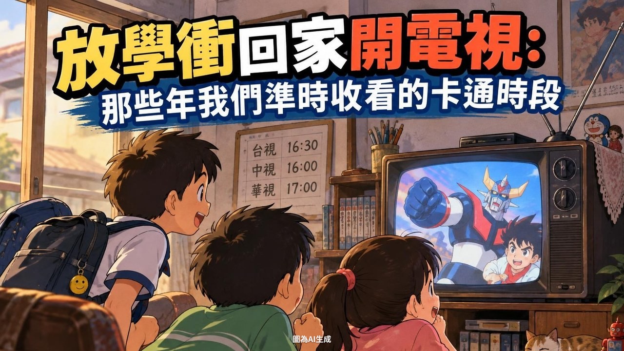 放學衝回家開電視:那些年我們準時收看的卡通時段