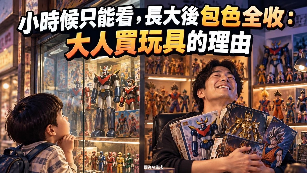 小時候只能看,長大後包色全收:大人買玩具的理由