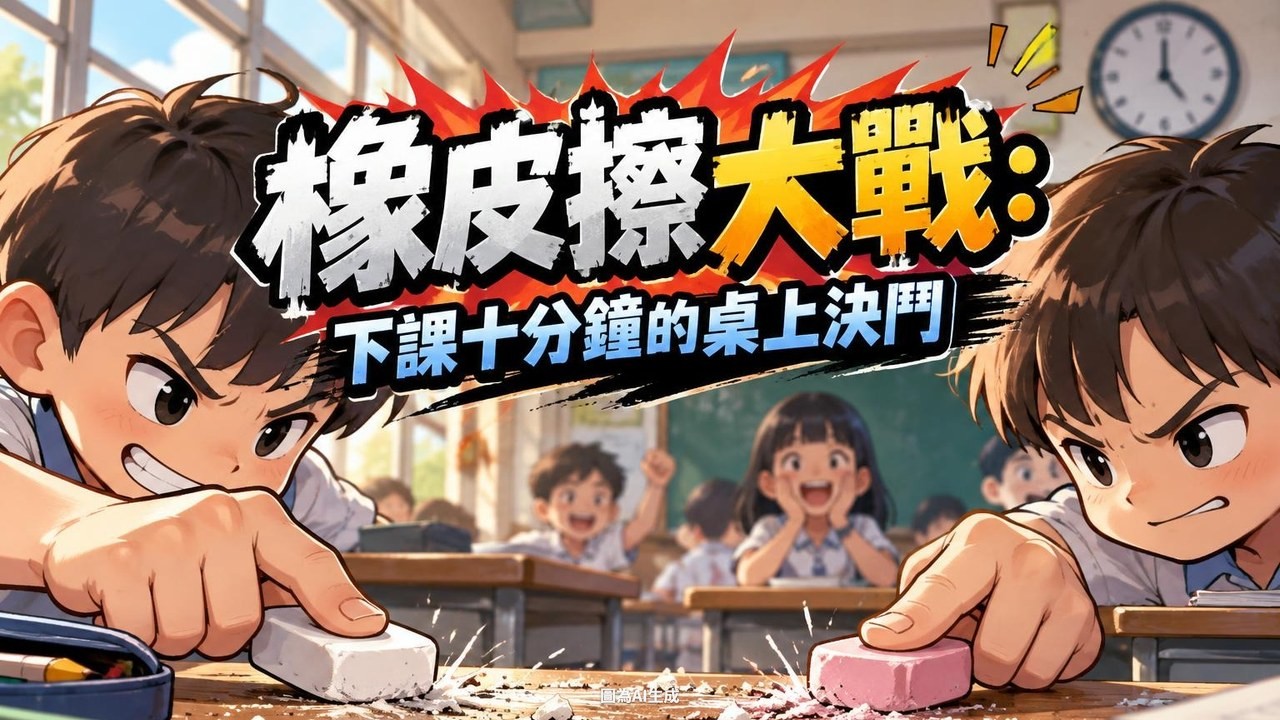 橡皮擦大戰:下課十分鐘的桌上決鬥