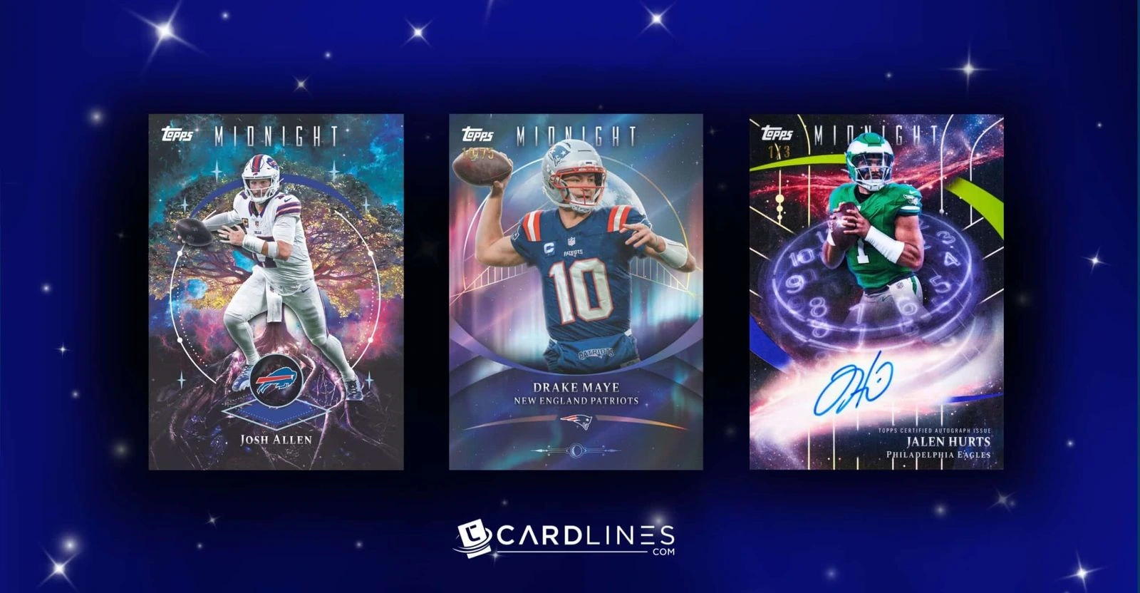 2026 Topps Midnight Football 橄欖球卡牌系列公開卡表與商品內容
